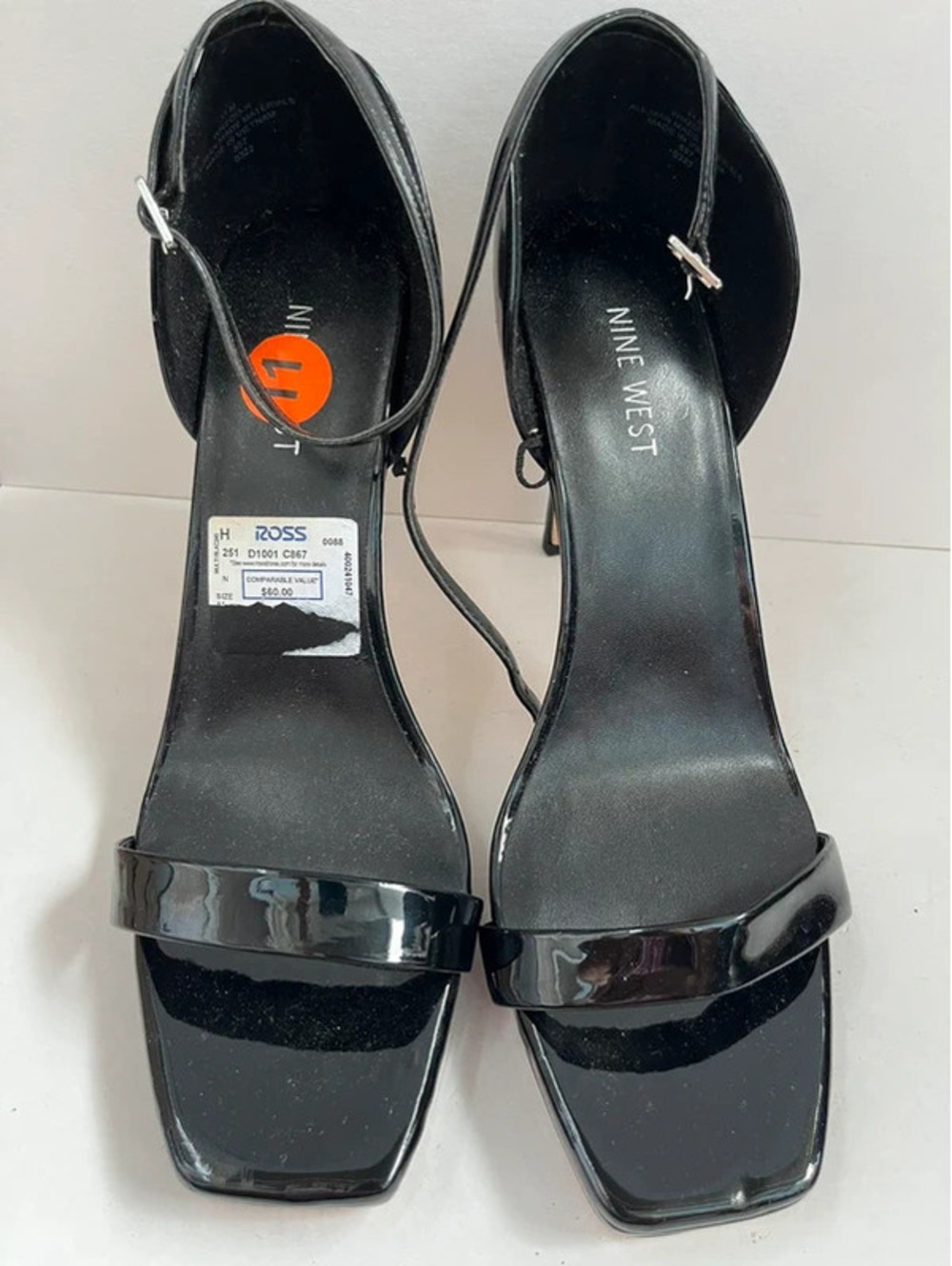 Nine West Black Square Toe Pumps, High Heels Size 11 Dress Shoes